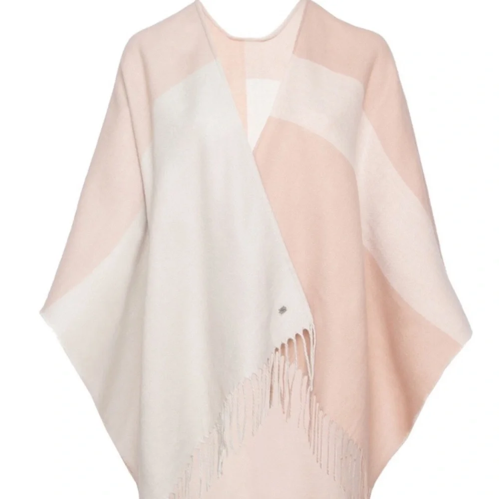 SOIA & KYO Woven Scarfigan Blanket With Fringe NWT